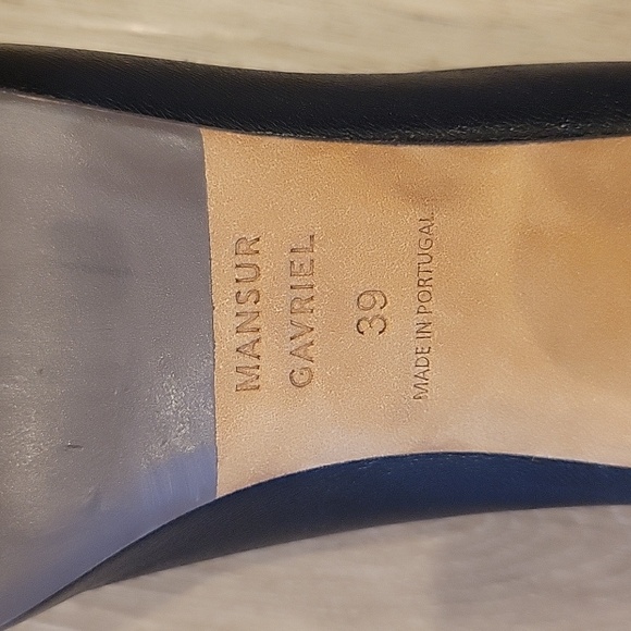 Black Leather Block Round Heel Mansur Gavriel Dream Pump EUC! - Picture 7 of 9